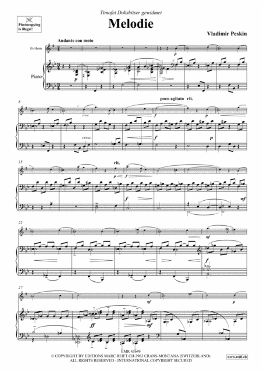 Melodie Melodie Horn scores gallery preview page 3