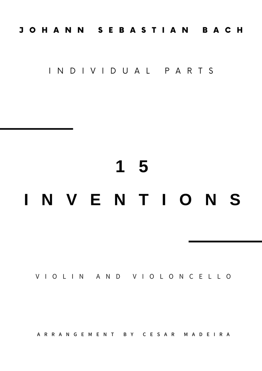 15 Inventions - Violin and Cello (Individual Parts) String Duet scores gallery preview page 2