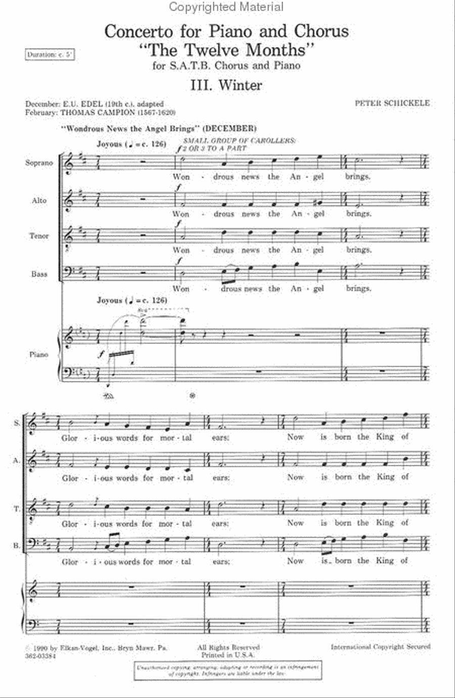 Concerto For Piano And Chorus 