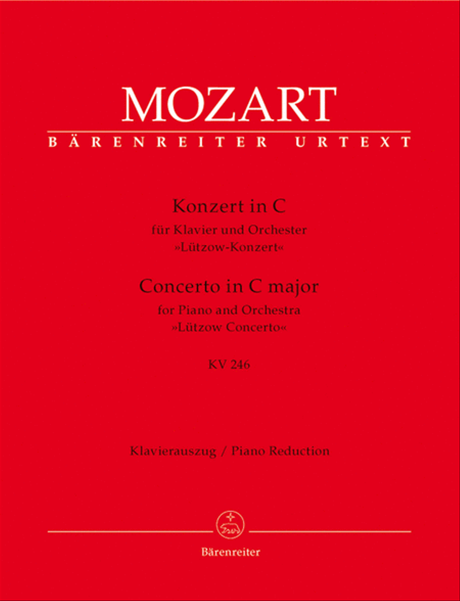 Concerto for Piano and Orchestra, No. 8 C major, KV 246 'Lutzow Concerto' Piano Solo scores gallery preview page 1