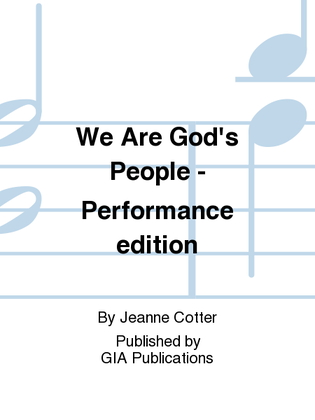 Book cover for We Are God’s People - Performance edition