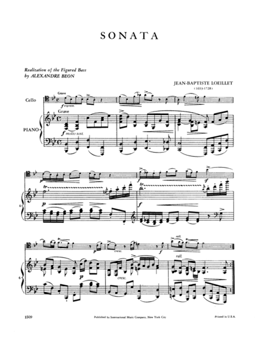 Sonata In B Flat Major
