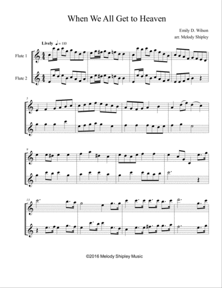 When We All Get to Heaven Flute Duet scores gallery preview page 2