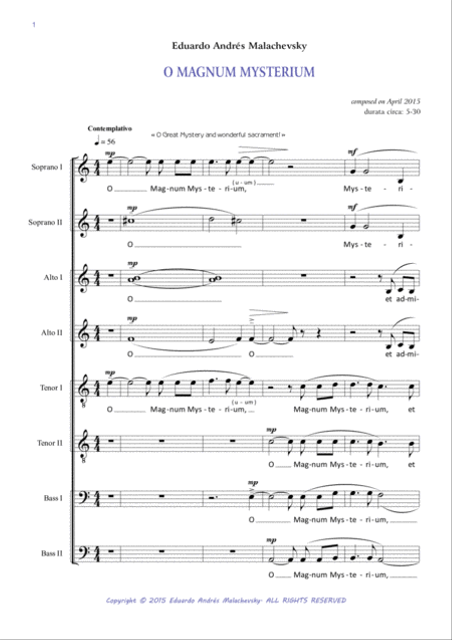 O MAGNUM MYSTERIUM Divisi scores gallery preview page 4