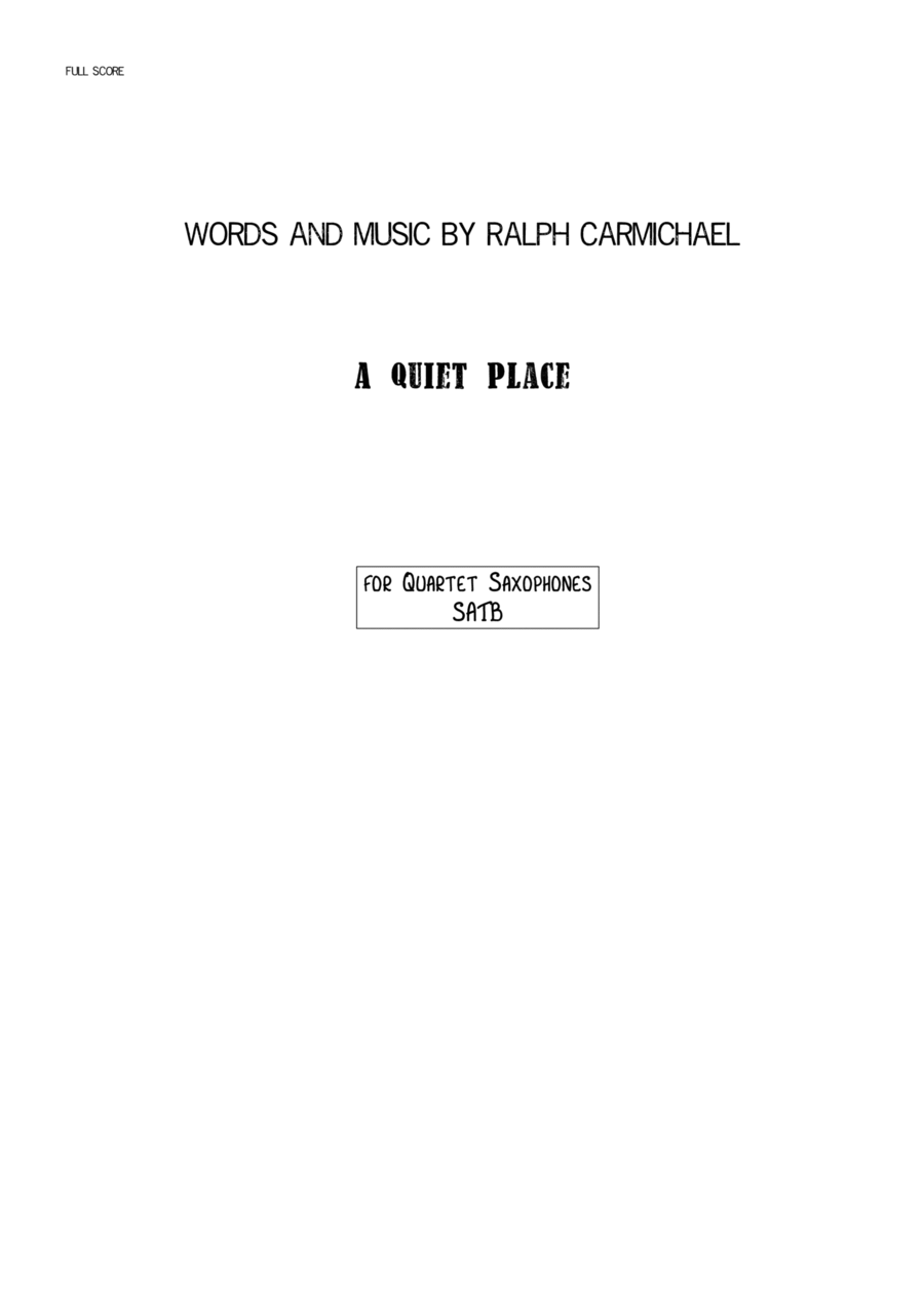 A Quiet Place A Quiet Place Woodwind Quartet scores gallery preview page 1