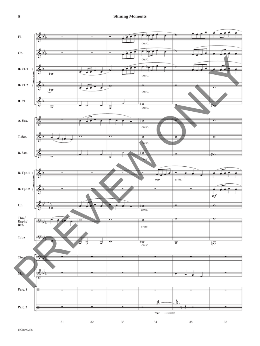Shining Moments Concert Band scores gallery preview page 9