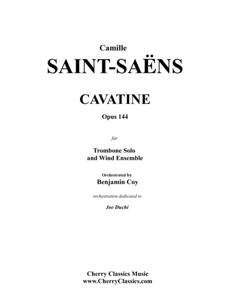 Cavatine for Trombone & Wind Ensemble