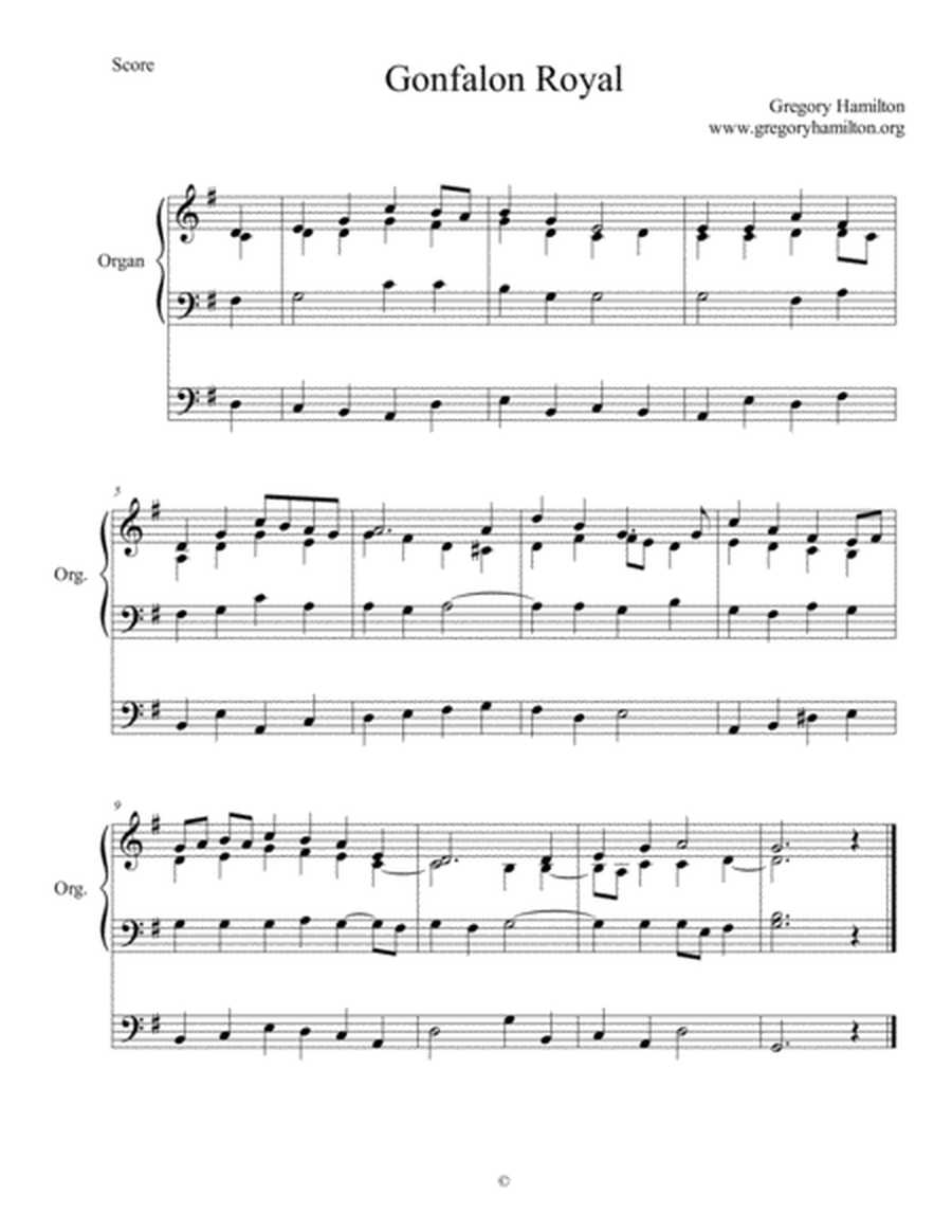Gonfalon Royal - Sing to the Lord a Joyful Song - Alternative Harmonization image number null