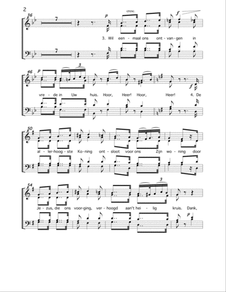 O Allerhoogste Koning - From Moses In Egypt 4-Part scores gallery preview page 2