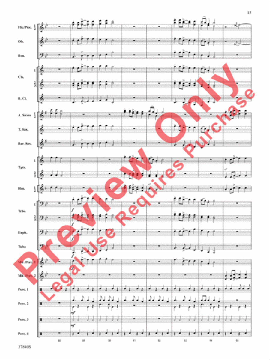 African Dreams African Dreams Concert Band scores gallery preview page 16