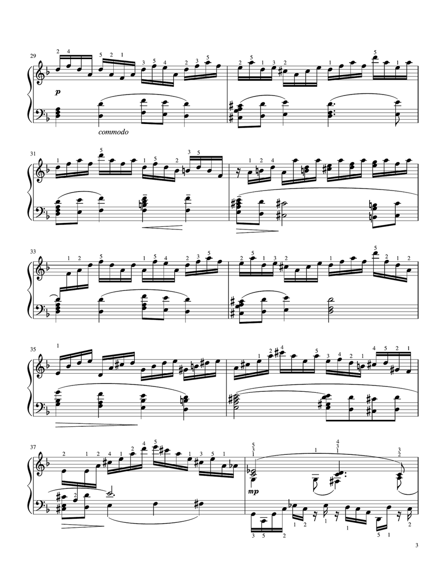Themes From Rach3 - Rachmaninoff Piano Concerto No 3 - 1st movement - Piano Solo Arrangement Piano Solo scores gallery preview page 3