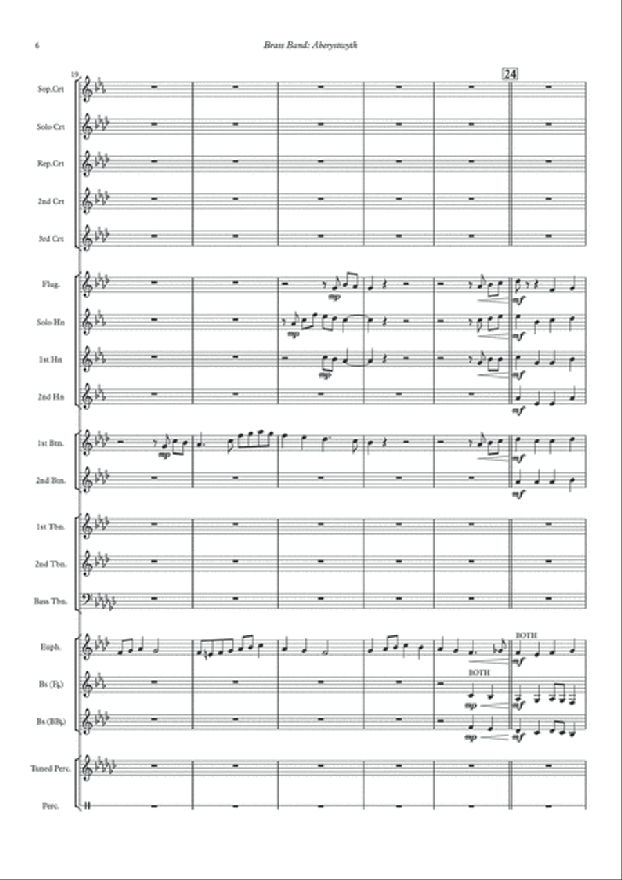 ABERYSTWYTH - Hymn setting for Brass Band Brass Band scores gallery preview page 6