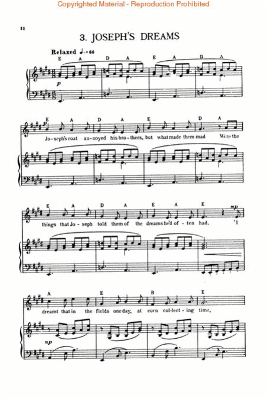 Joseph and the Amazing Technicolor Dreamcoat Voice scores gallery preview page 3