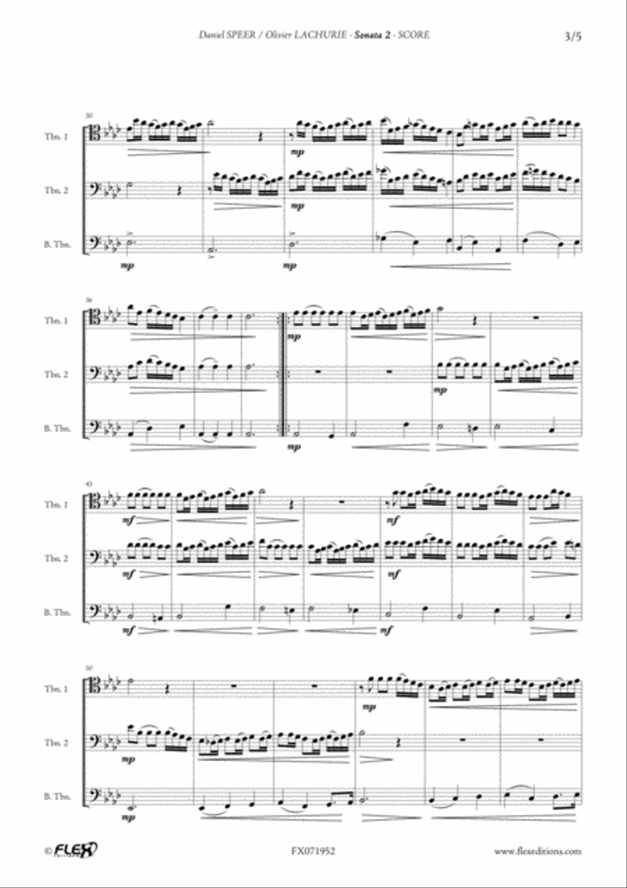 Sonata 2 Trombone scores gallery preview page 3