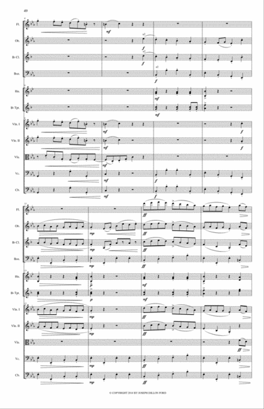 Symphony in C MINOR - The Fitch Symphony - 4th movement (Rondo Allegro) Full Orchestra scores gallery preview page 2