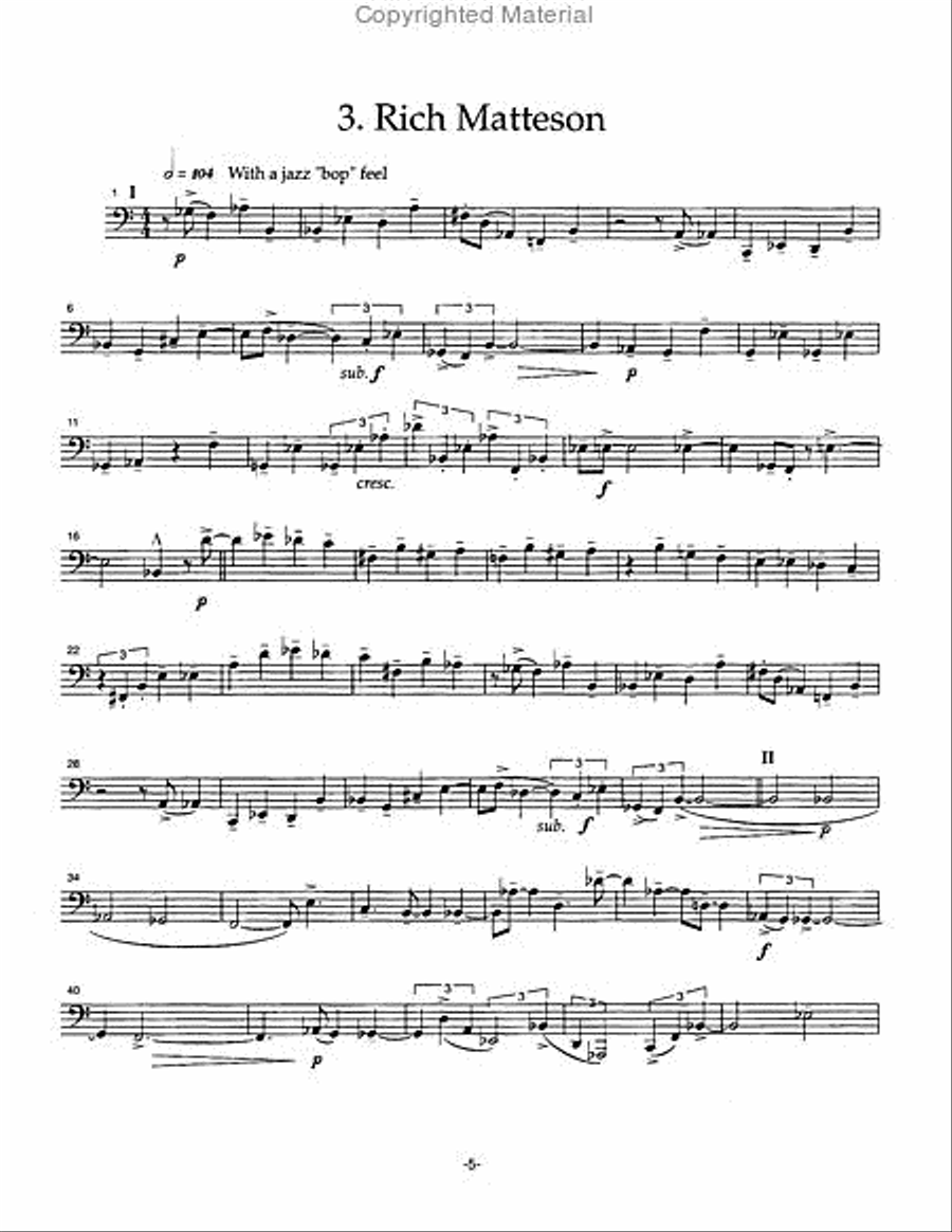 Three Pieces for Tuba Tuba scores gallery preview page 3