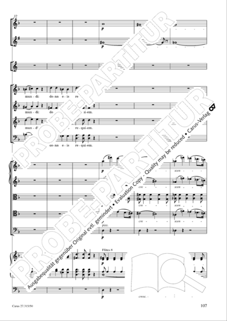Requiem in C major 4-Part scores gallery preview page 110