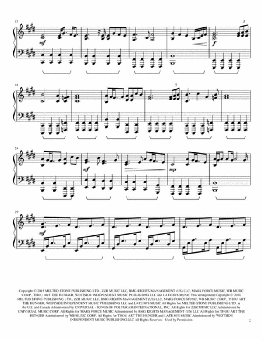 All I Ask Piano Solo scores gallery preview page 2
