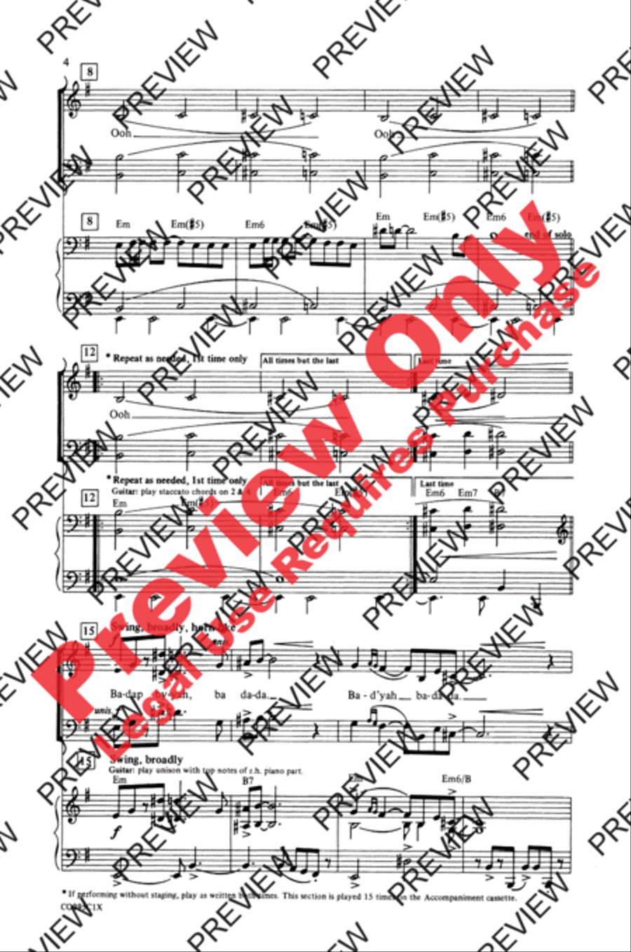 The Best of Bond (A Medley) 4-Part scores gallery preview page 3