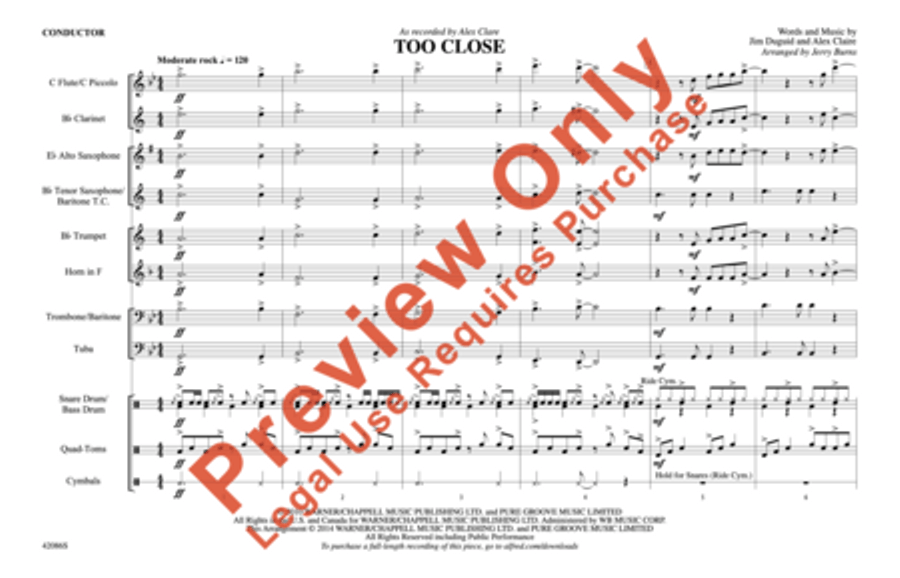 Too Close Marching Band scores gallery preview page 2
