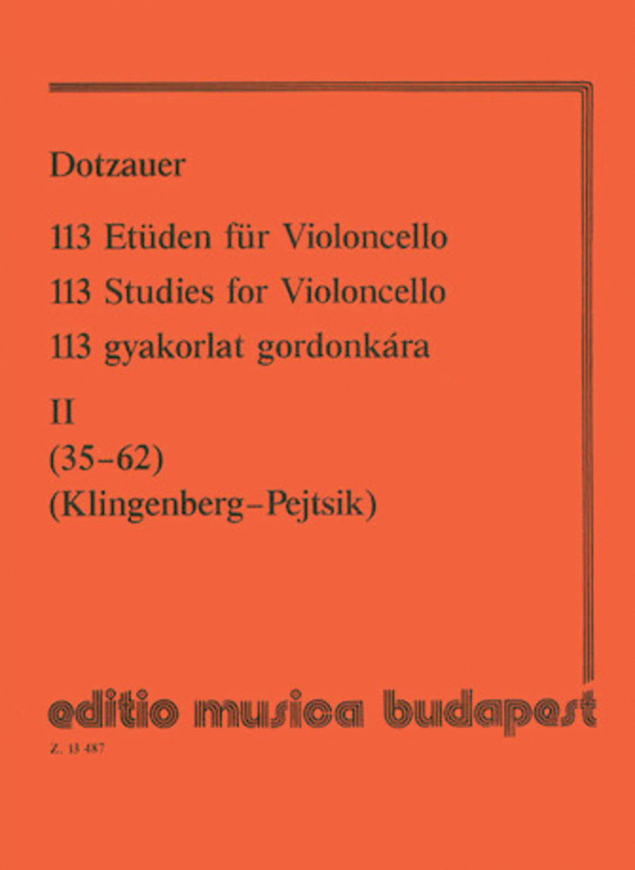 113 Studies – Volume 2 113 Studies – Volume 2 Cello scores gallery preview page 1