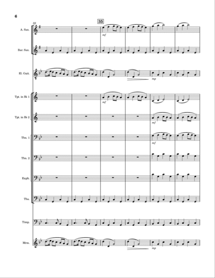 Classics Medley Baritone Saxophone scores gallery preview page 6