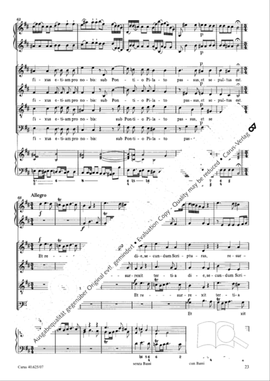 Missa brevis in D Major, K. 194 4-Part scores gallery preview page 24