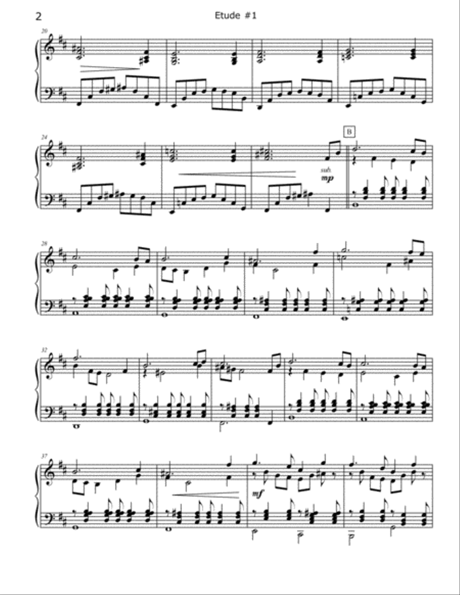 Etude no. 1 for Piano Etude no. 1 for Piano Piano Method scores gallery preview page 2