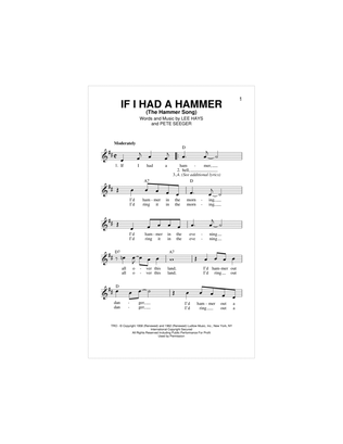Book cover for If I Had A Hammer (The Hammer Song)