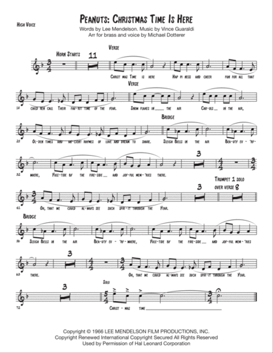 Christmas Time Is Here Large Ensemble scores gallery preview page 3