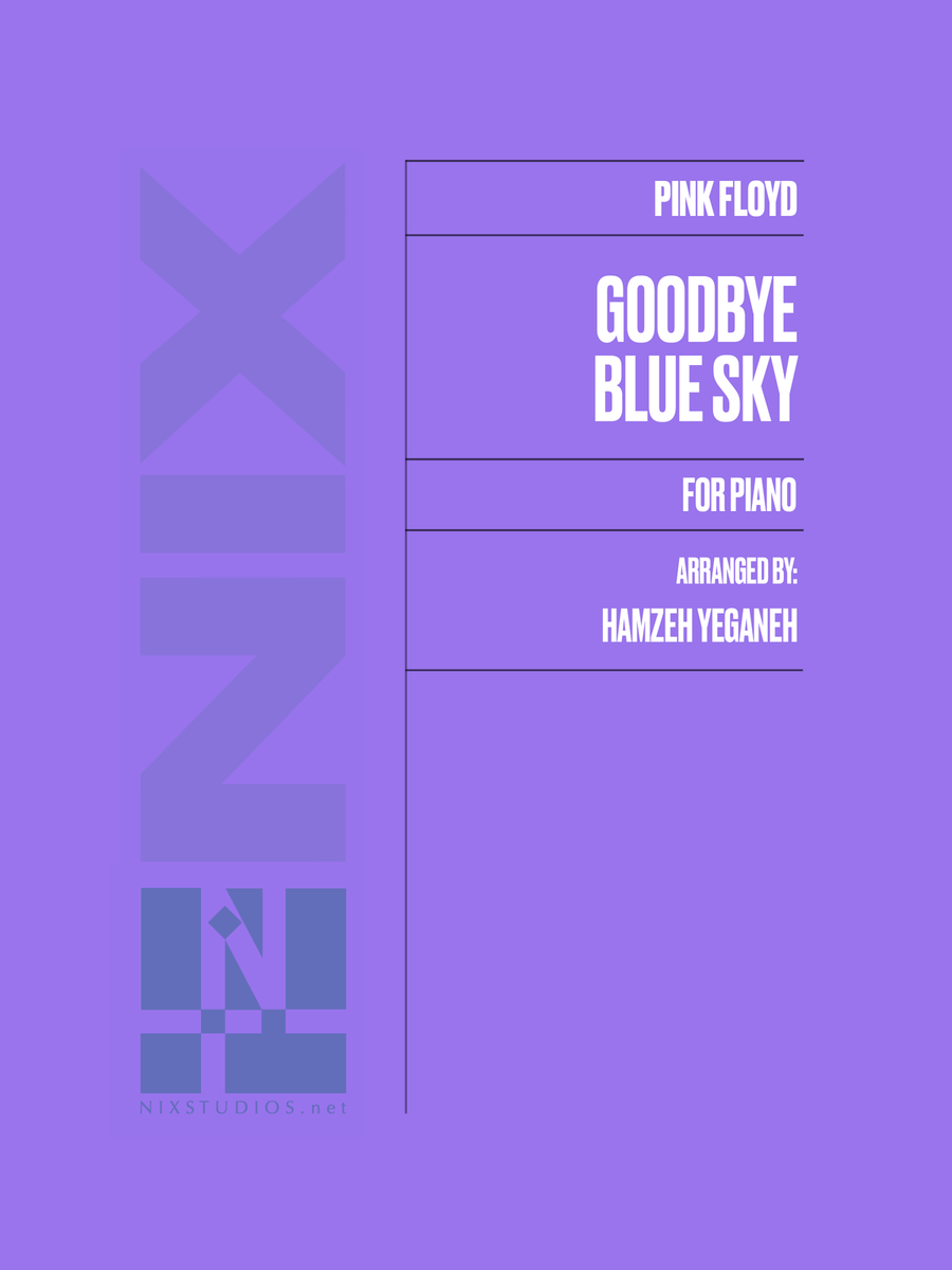 Goodbye Blue Sky Easy Piano scores gallery preview page 1