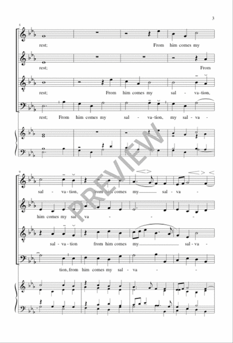 In God Alone Is My Soul at Rest 4-Part scores gallery preview page 3
