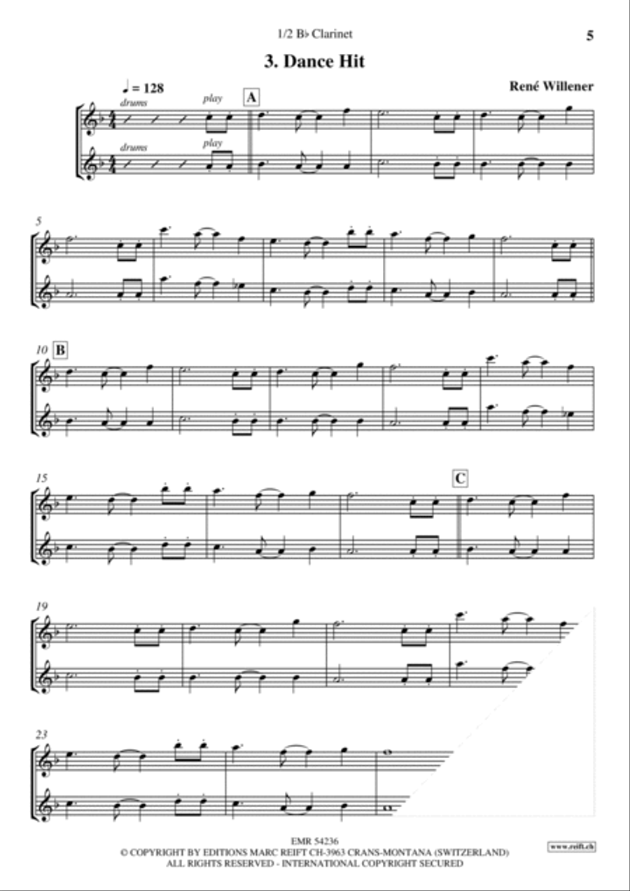 Happy Birthday Clarinet Duet scores gallery preview page 5