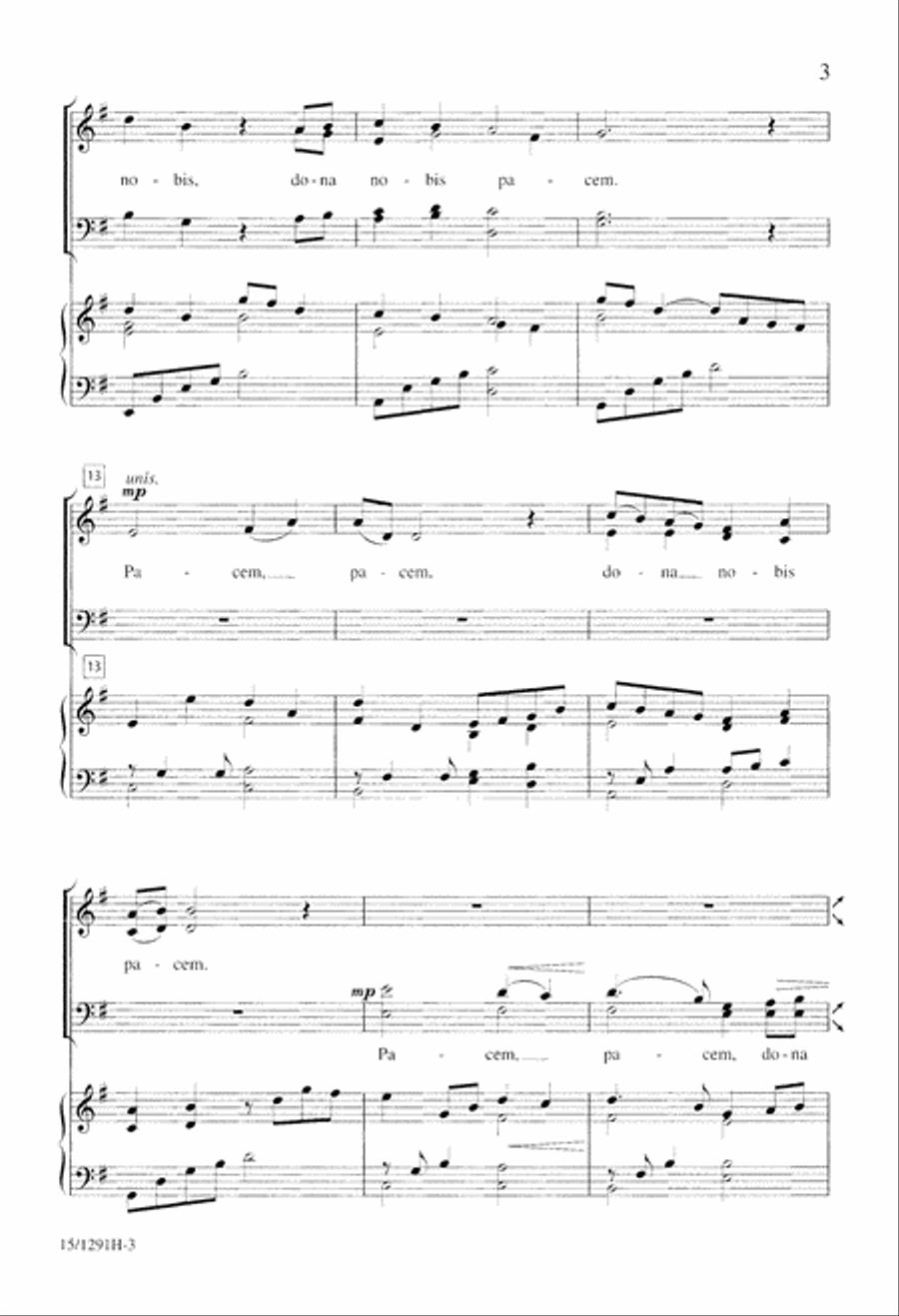 Dona Nobis Pacem 4-Part scores gallery preview page 3