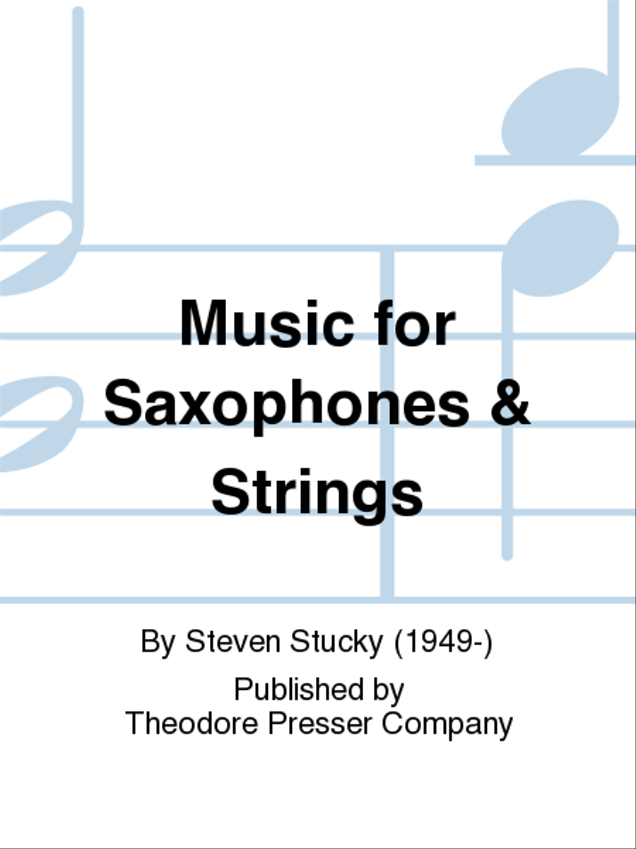Music For Saxophones & Strings Orchestra scores gallery preview page 1