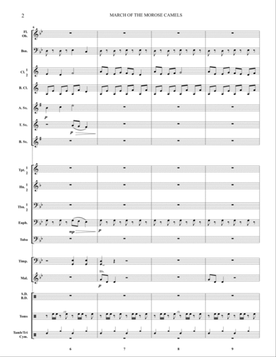 March of the Morose Camels Concert Band scores gallery preview page 4