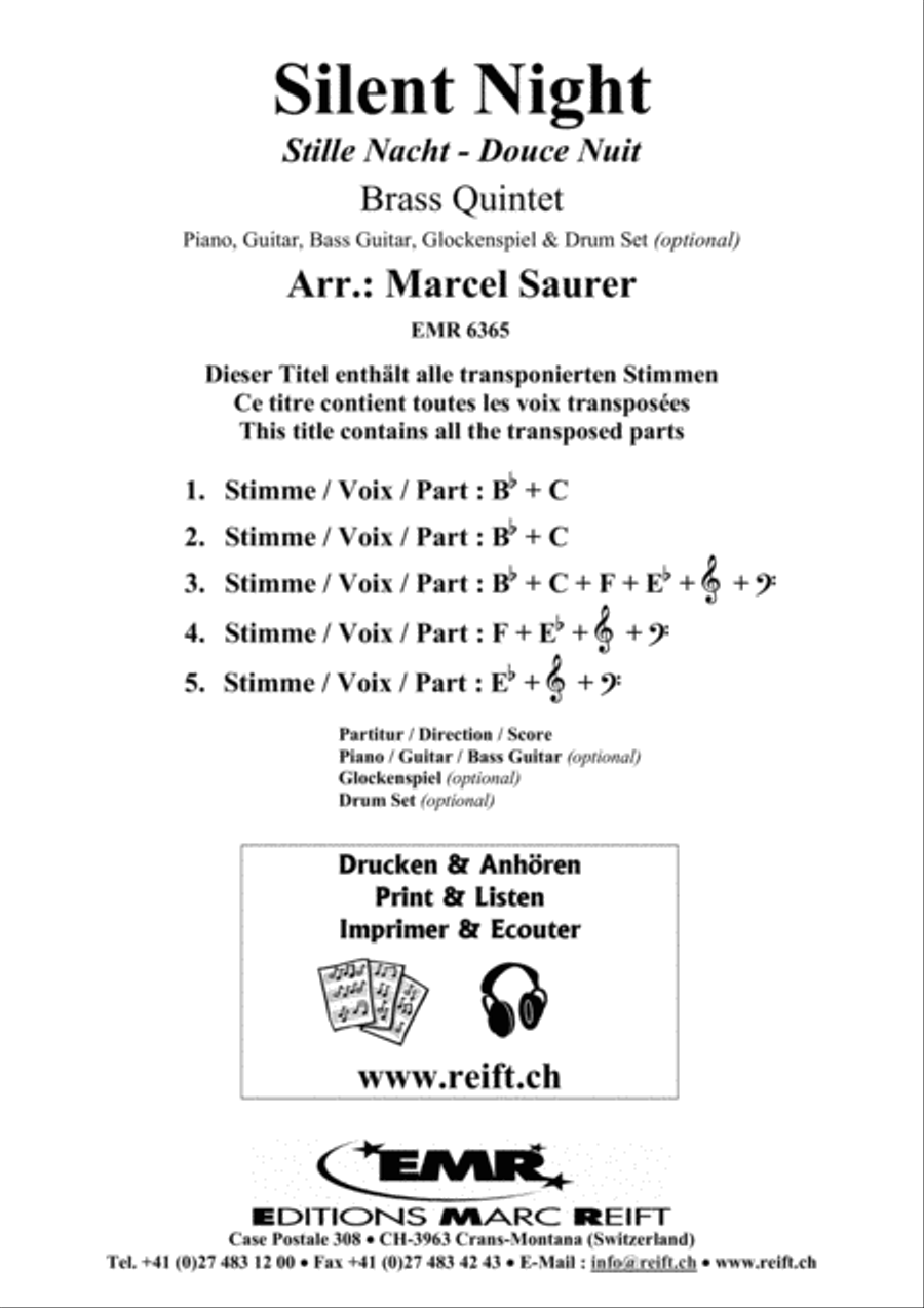 Silent Night Silent Night Brass Band scores gallery preview page 2