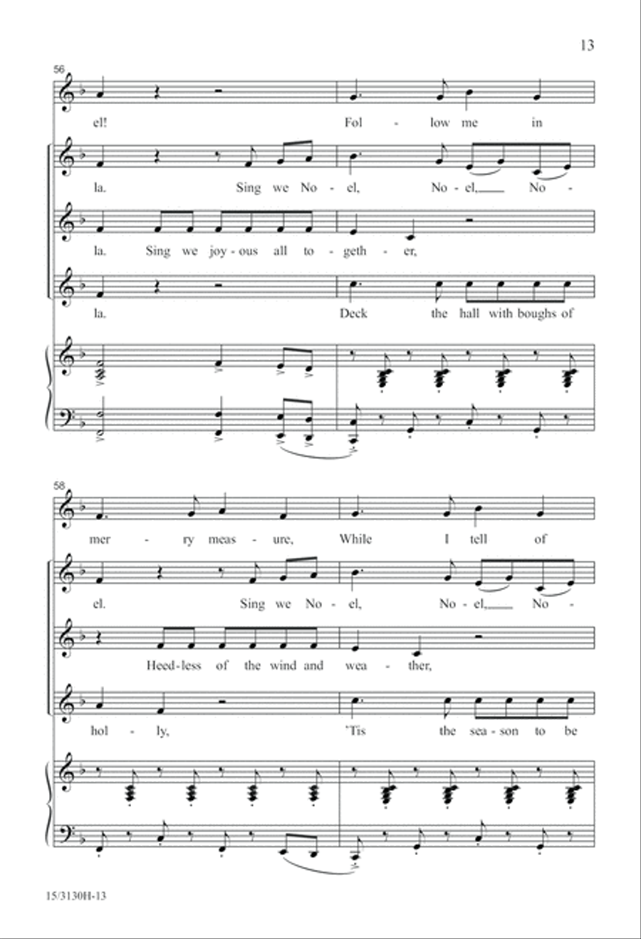 Wolfgang's Christmas Canon SSA scores gallery preview page 13