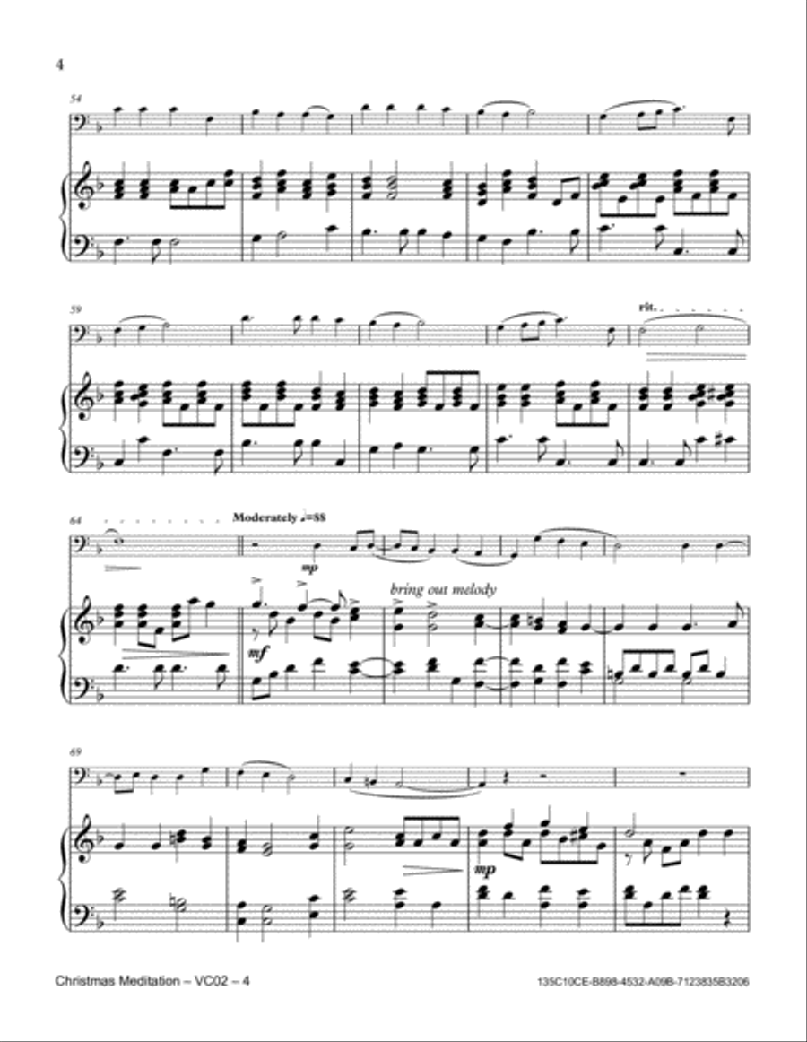 Christmas Meditation Piano scores gallery preview page 4