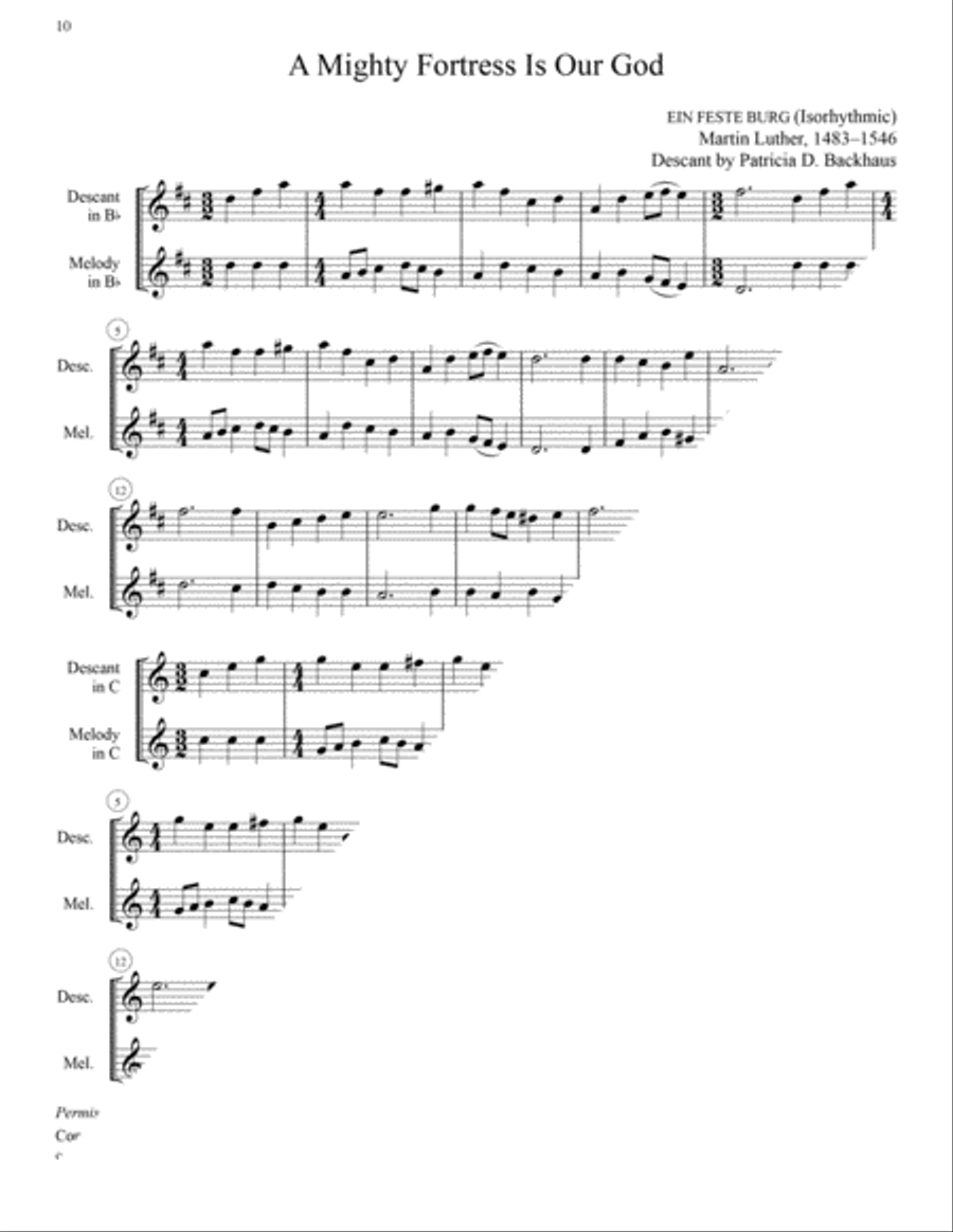 Thirty-Three Hymn Descants and Melodies for Reformation C Instrument scores gallery preview page 4