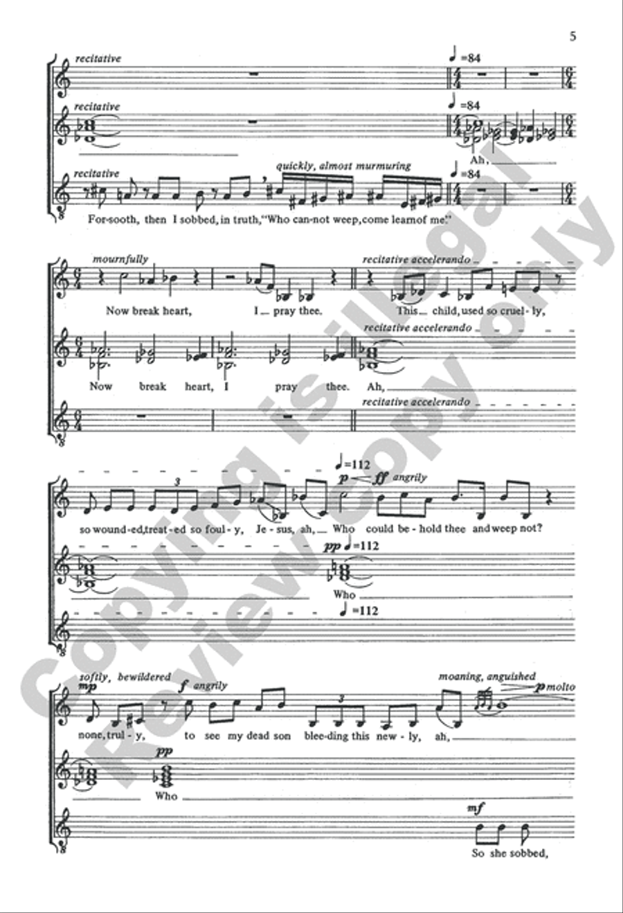 Who Cannot Weep, Come Learn of Me Women's Choir scores gallery preview page 7