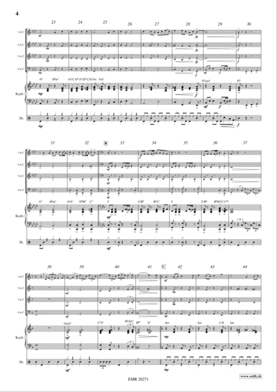 Pop Folk Suite Concert Band scores gallery preview page 4