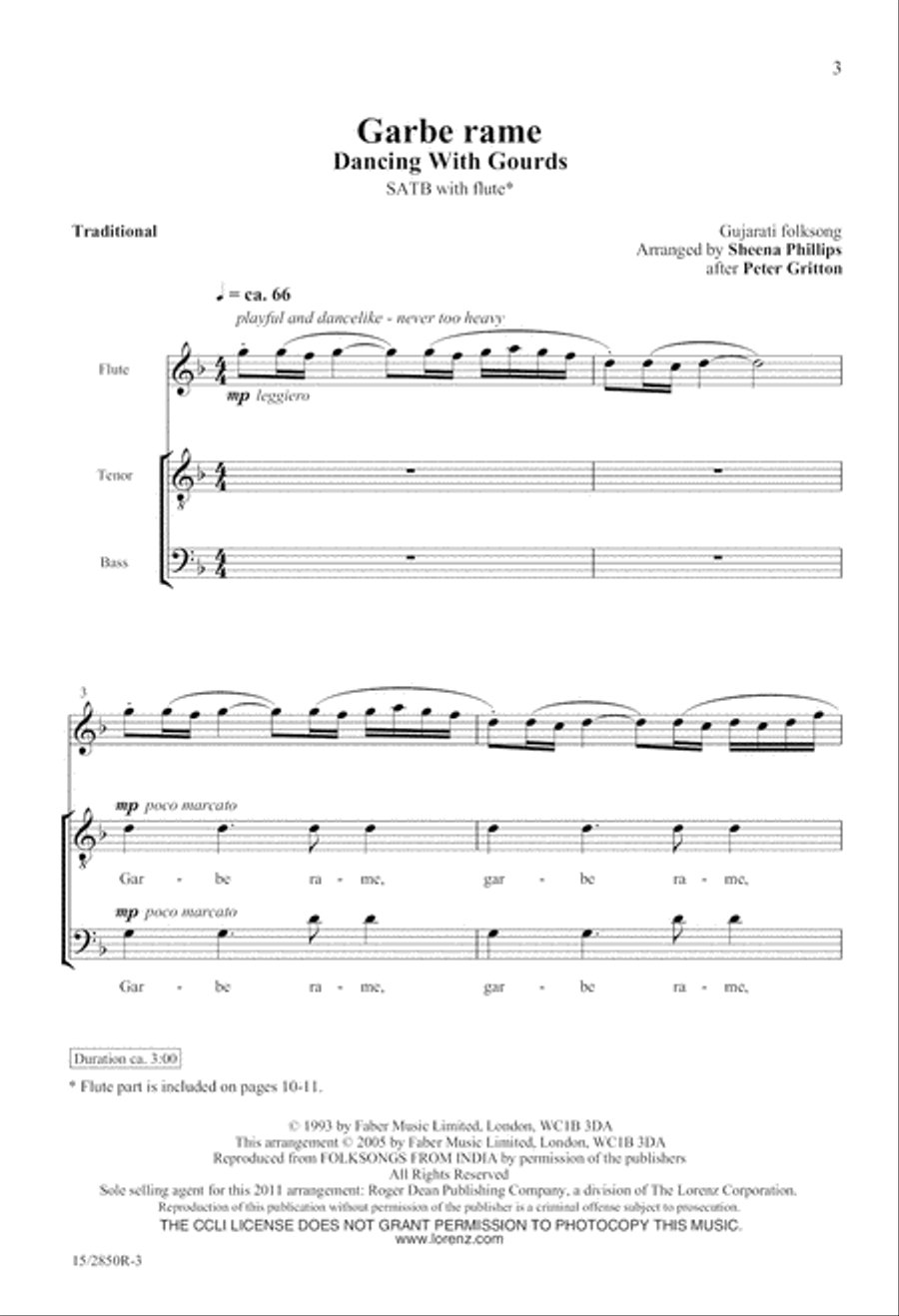 Garbe rame (Dancing With Gourds) 4-Part scores gallery preview page 4