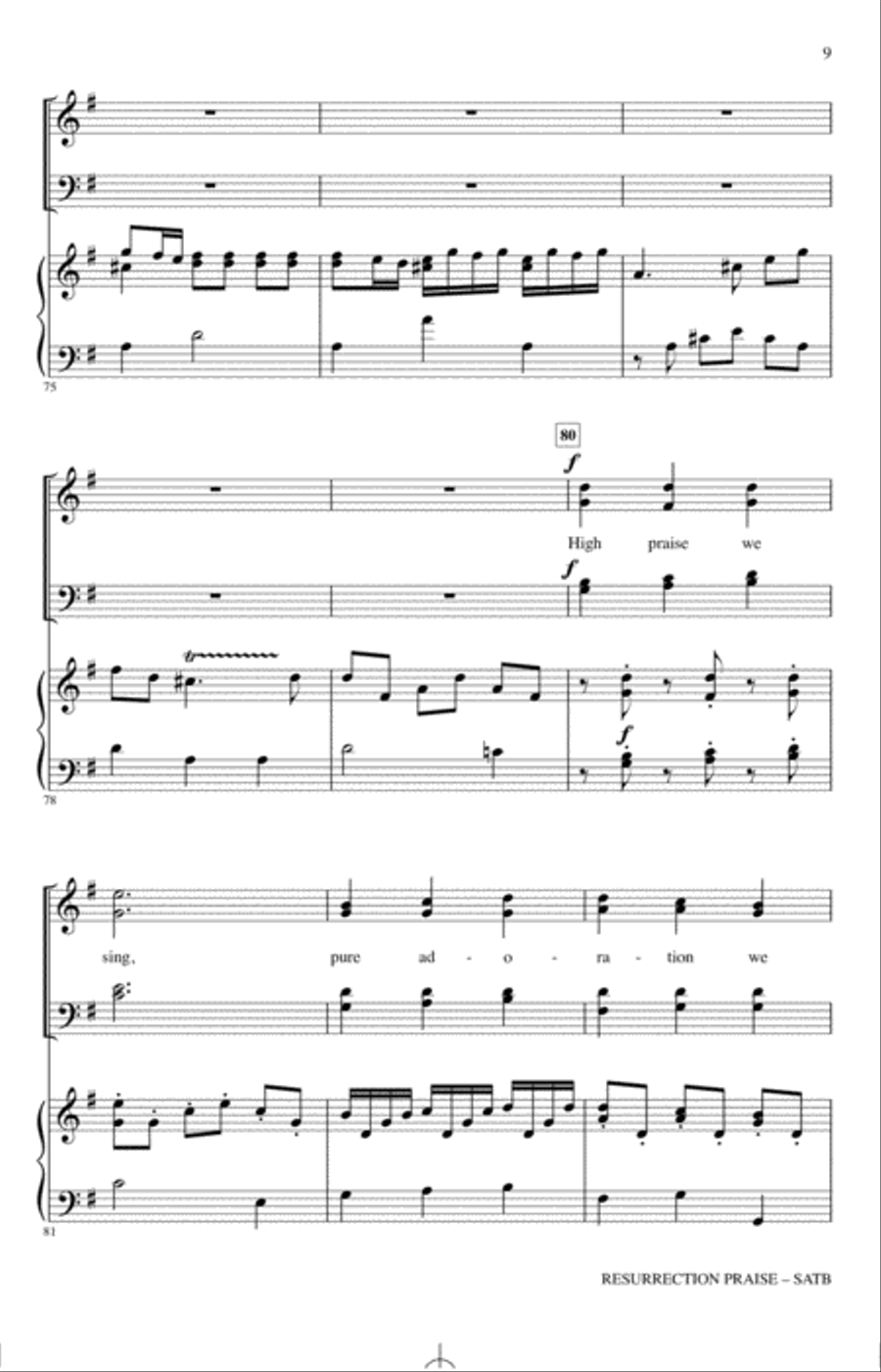 Resurrection Praise 4-Part scores gallery preview page 8