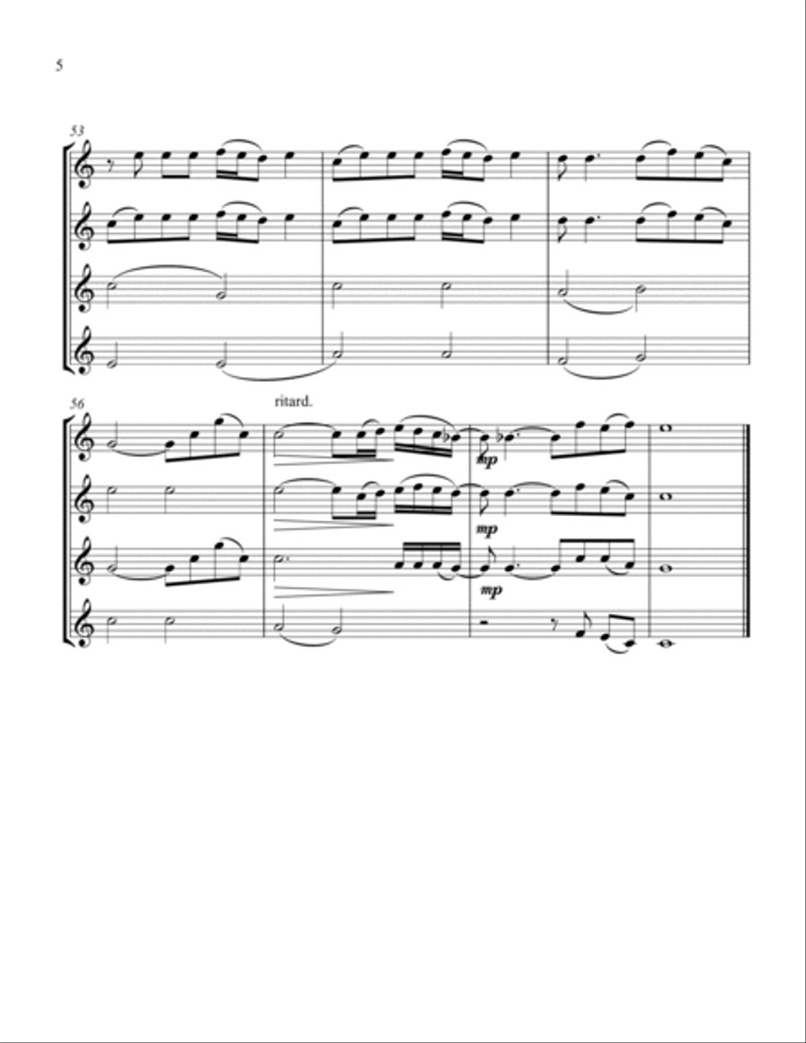 I'll Stand By You Clarinet Quartet scores gallery preview page 6