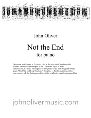 Not the End for solo piano