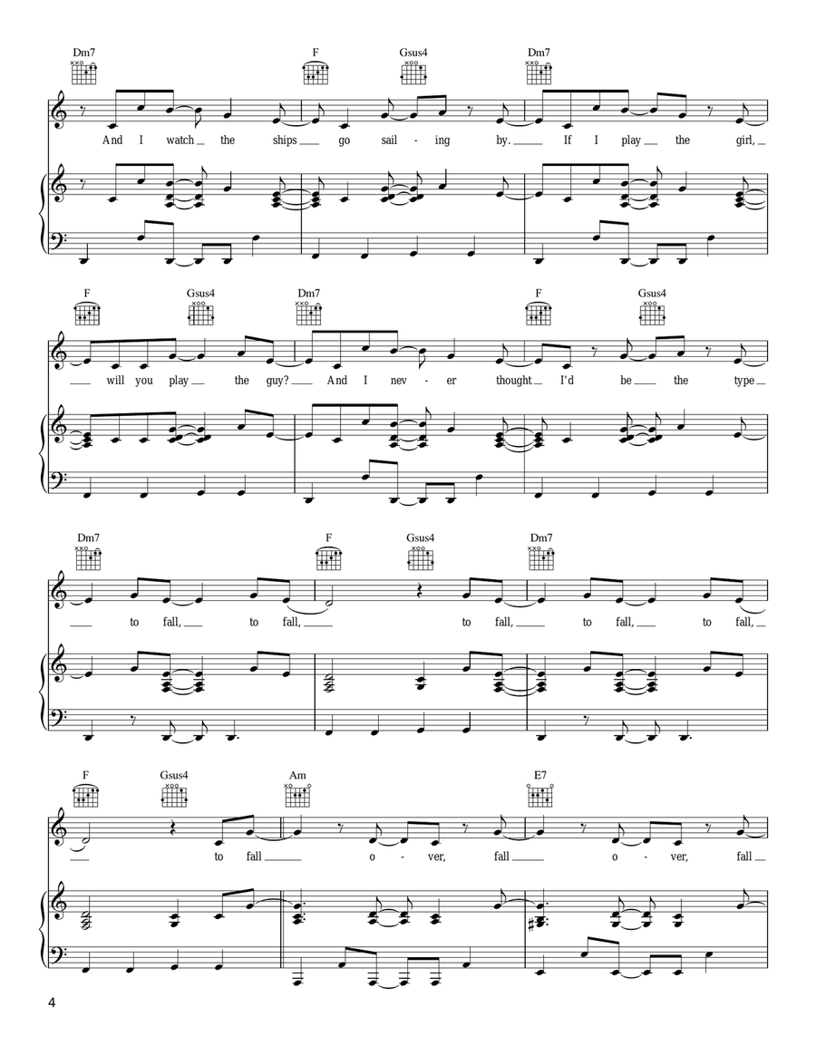 Overboard Piano, Vocal, Guitar scores gallery preview page 4