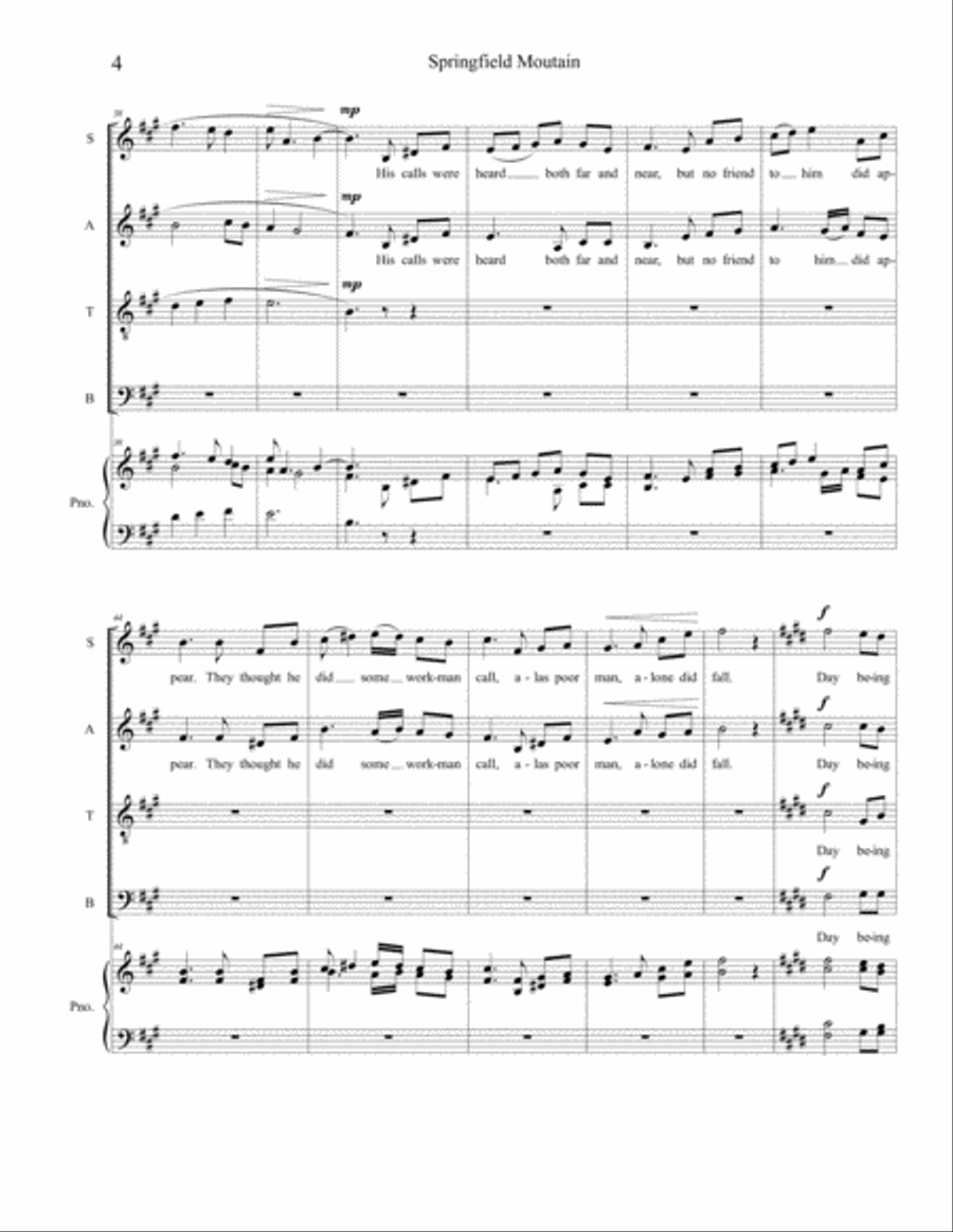 Springfield Mountain Springfield Mountain 4-Part scores gallery preview page 4
