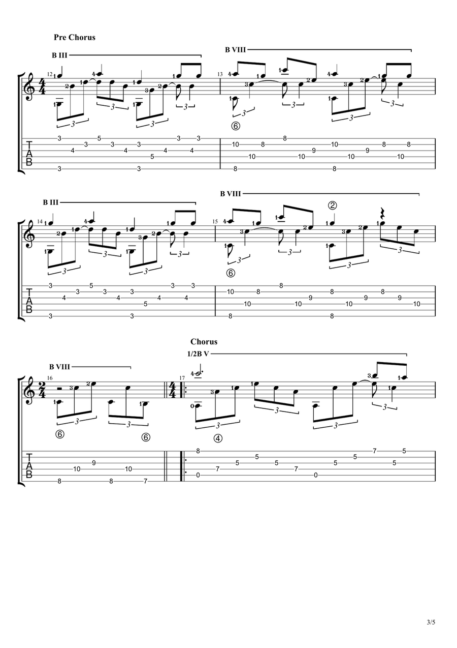 O Holy Night Guitar Solo scores gallery preview page 3