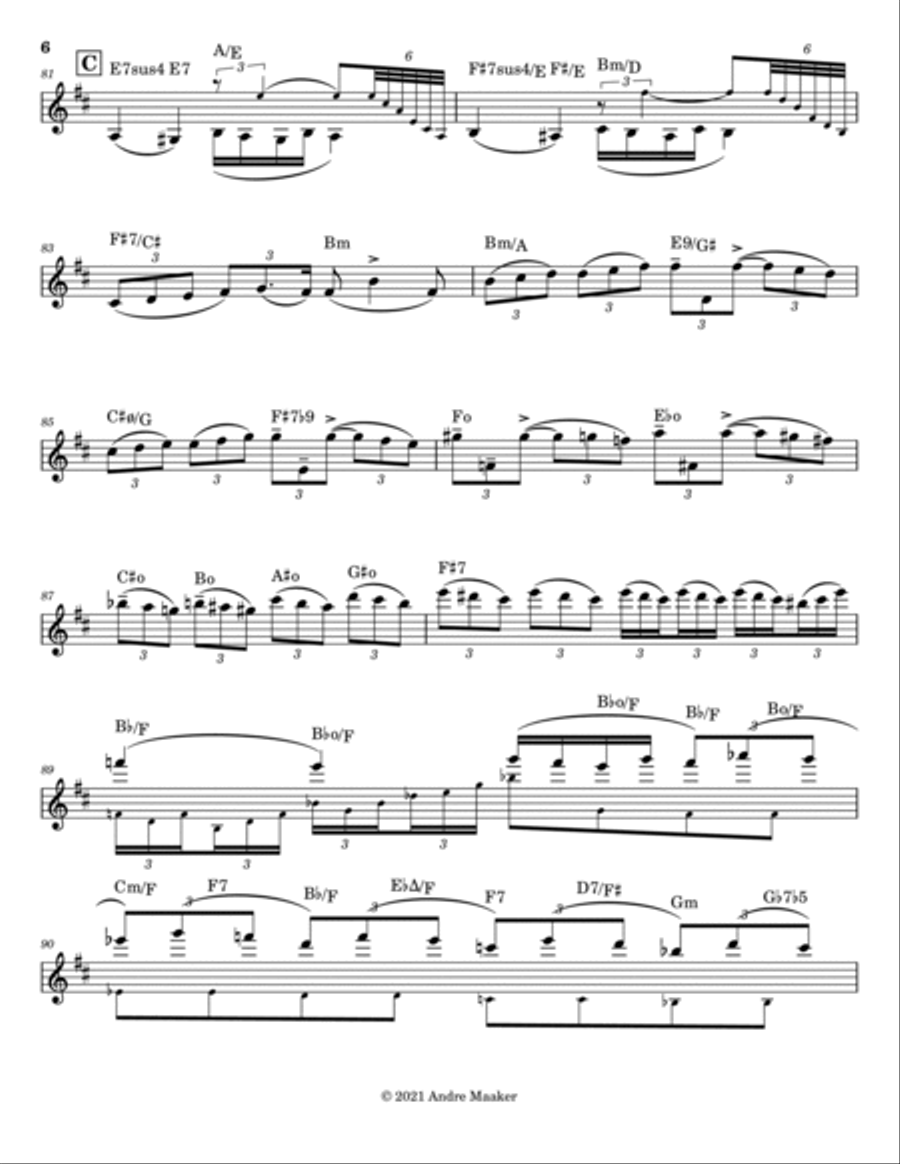 P.I.Tchaikovsky - Violin Concerto in D, op. 35 (I - allegro moderato) - lead sheet Violin Solo scores gallery preview page 6